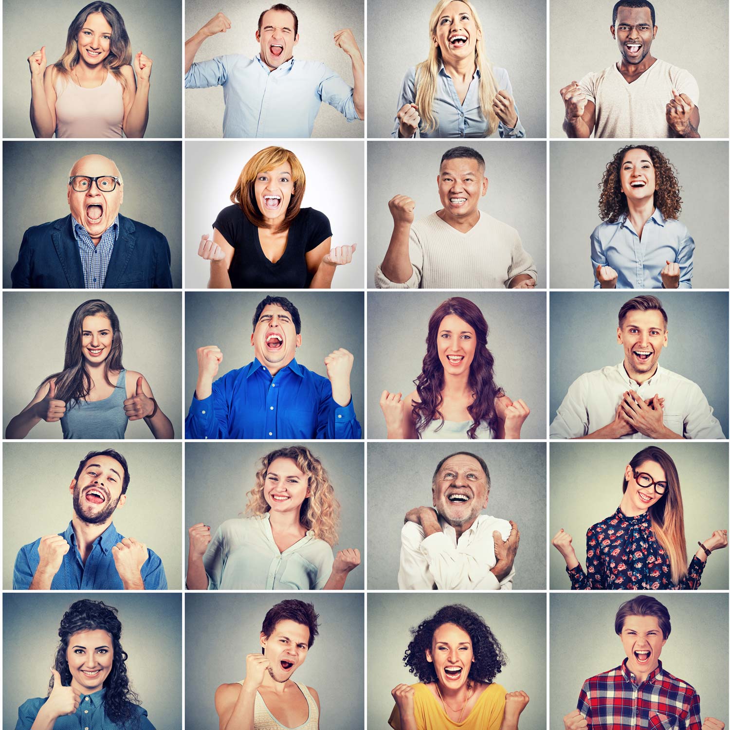 Group,Of,Multicultural,Successful,Jubilant,People